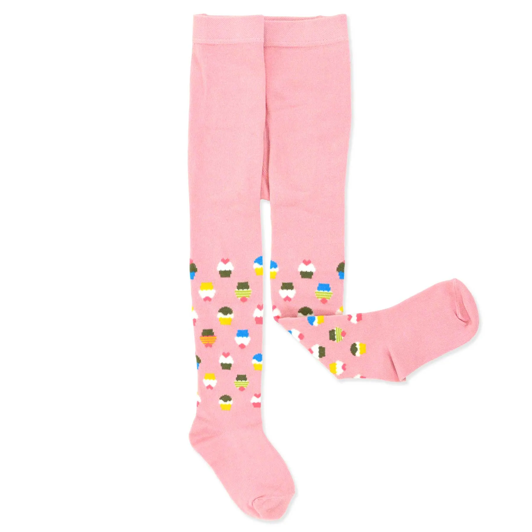 TeeHee Socks Kid's Casual Cotton Tights Cup Cakes 3-Pack (K1606)