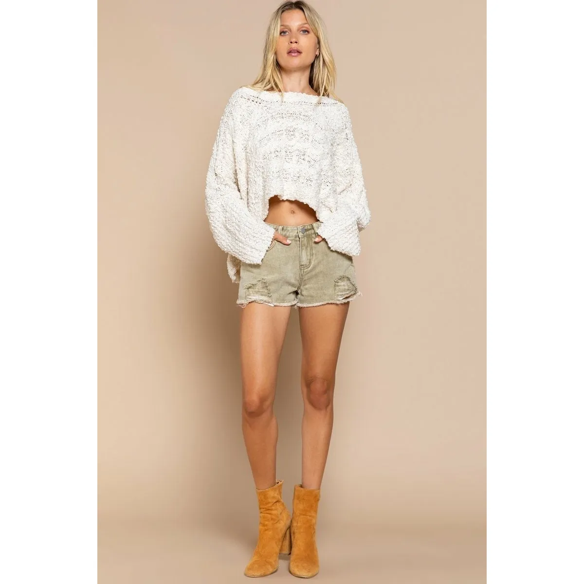 Texture Crop Sweater