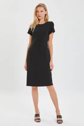 The Bay Knit Midi Dress in Black