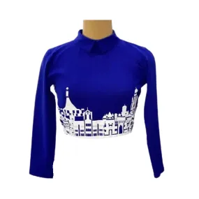 The Electric Blue Megalopolis Crop Top