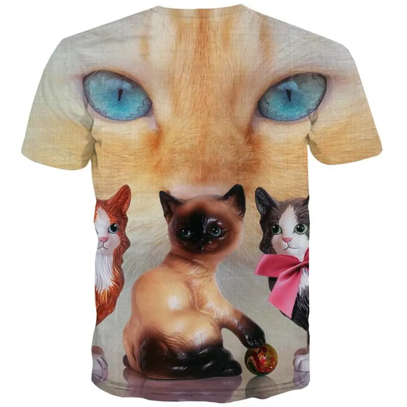 tshirt kitten cat 3D shirt Cool pet men art costume