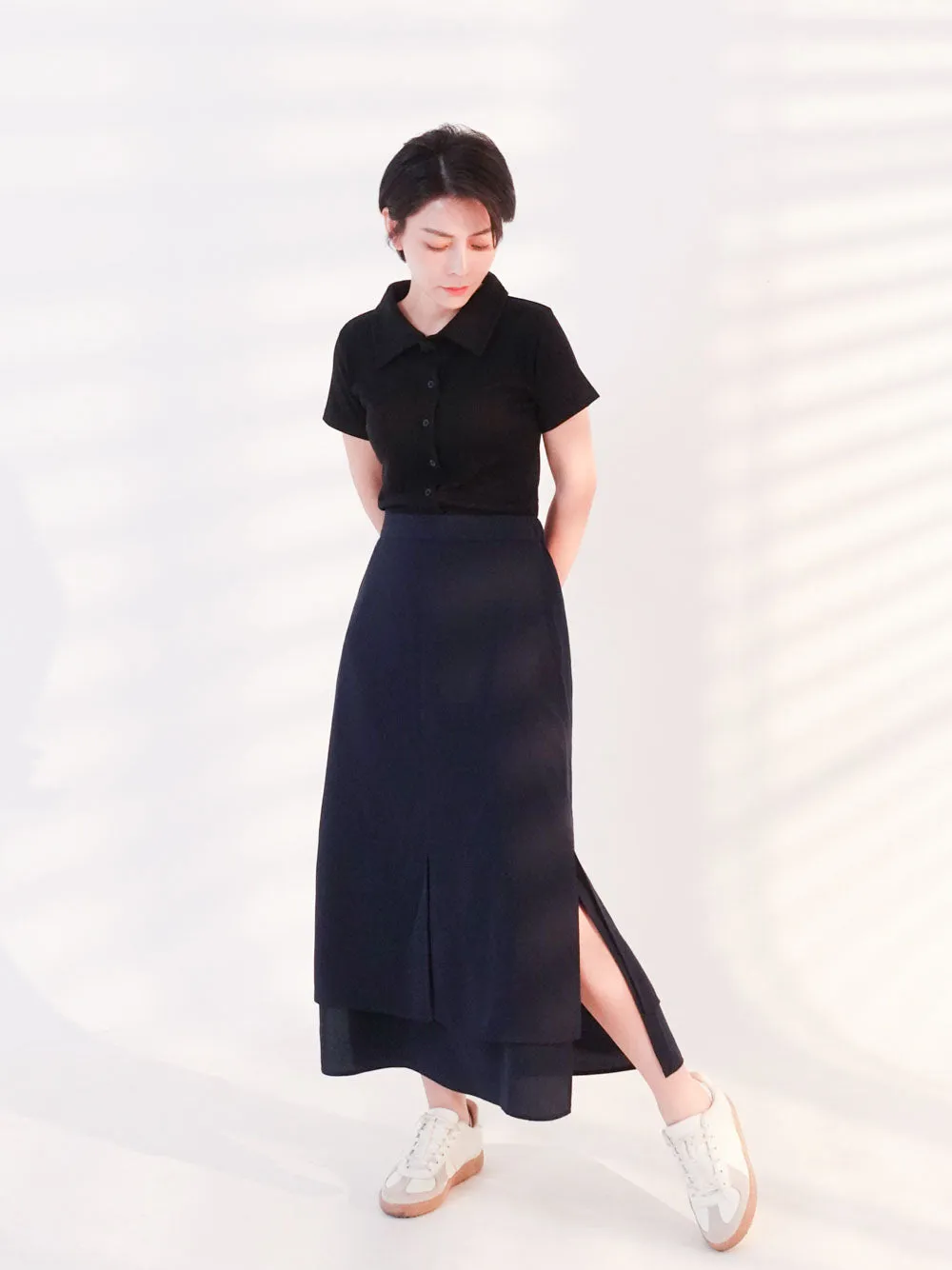 Two Layered Skirt Navy