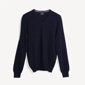 V Neck Jumper - Navy