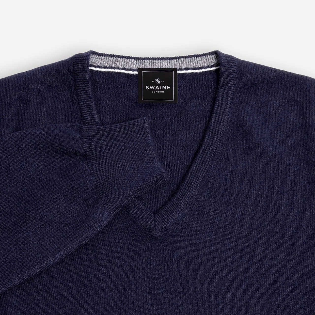 V Neck Jumper - Navy