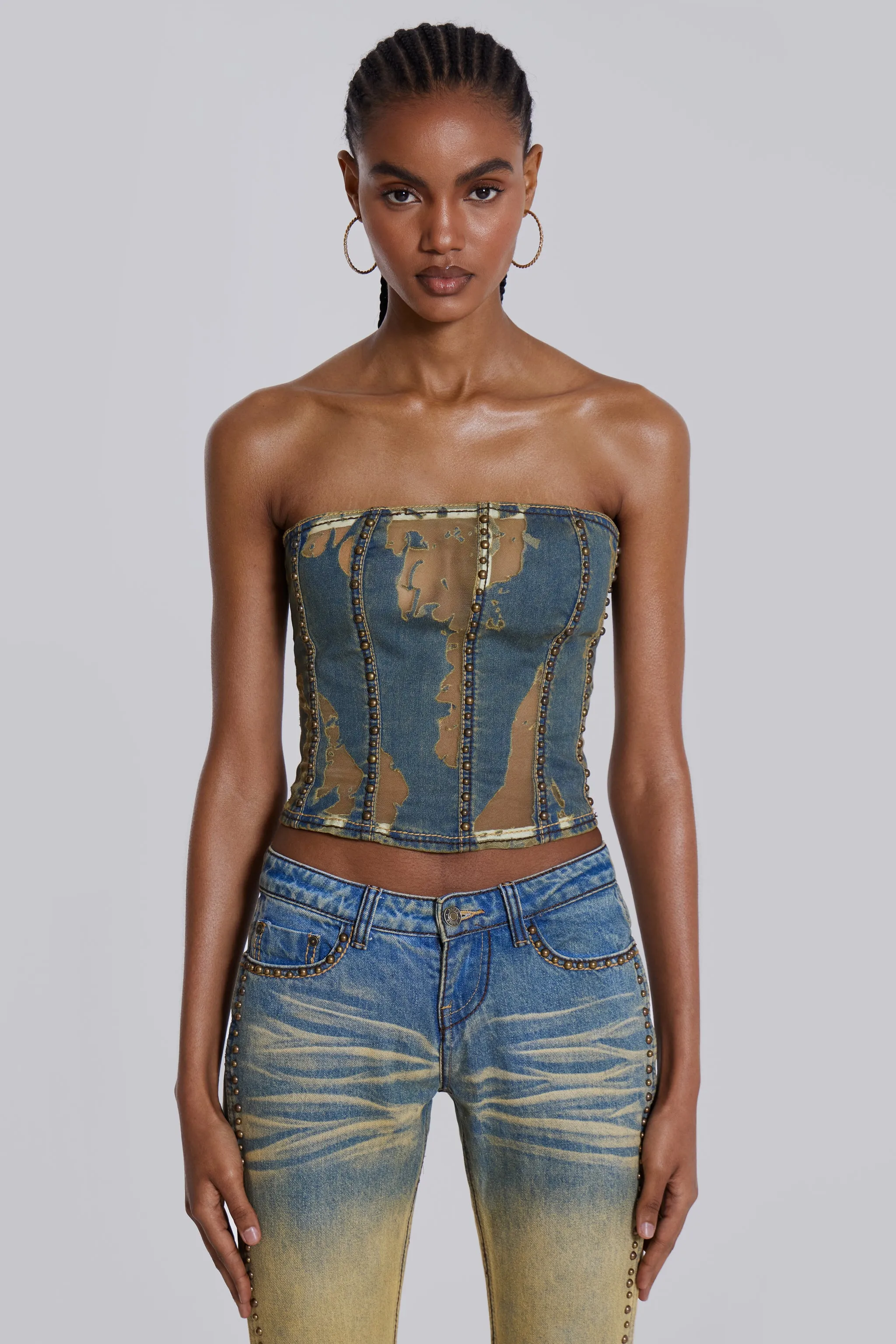 Vega Denim Corset Top