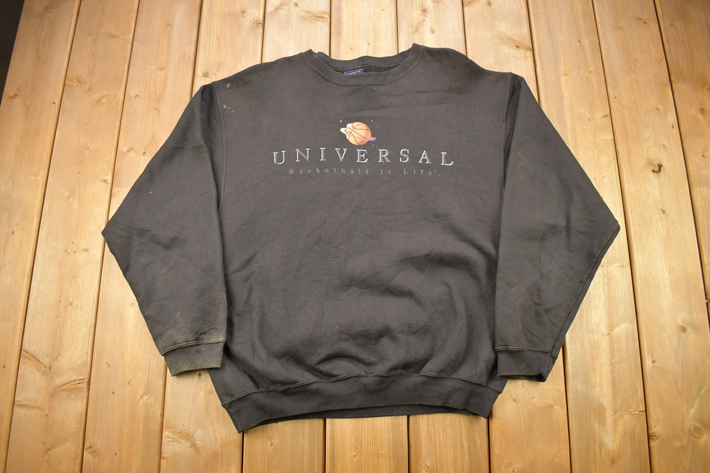 Vintage 1996 Universal Basketball Is Life Crewneck Sweatshirt