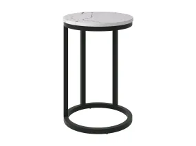 White Marble Round Side Table