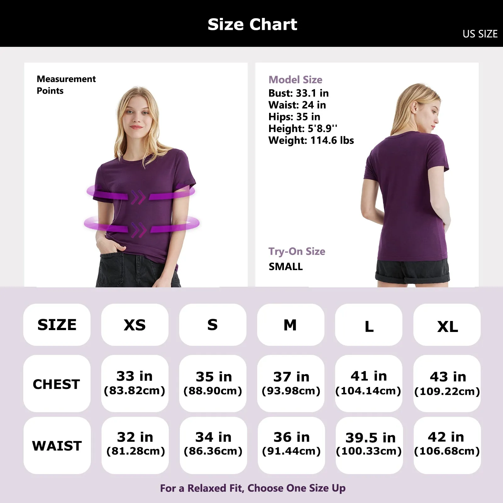 Women's Merino 170g Classic Short Sleeve T-Shirt Dark Purple