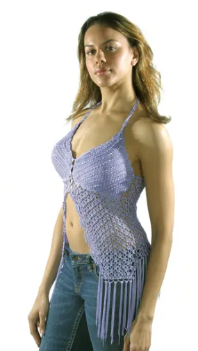 Womens Purple Halter Top