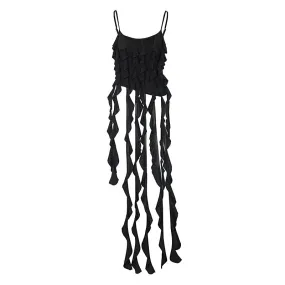 Y2K Aesthetic Long Tassels Sleeveless Top